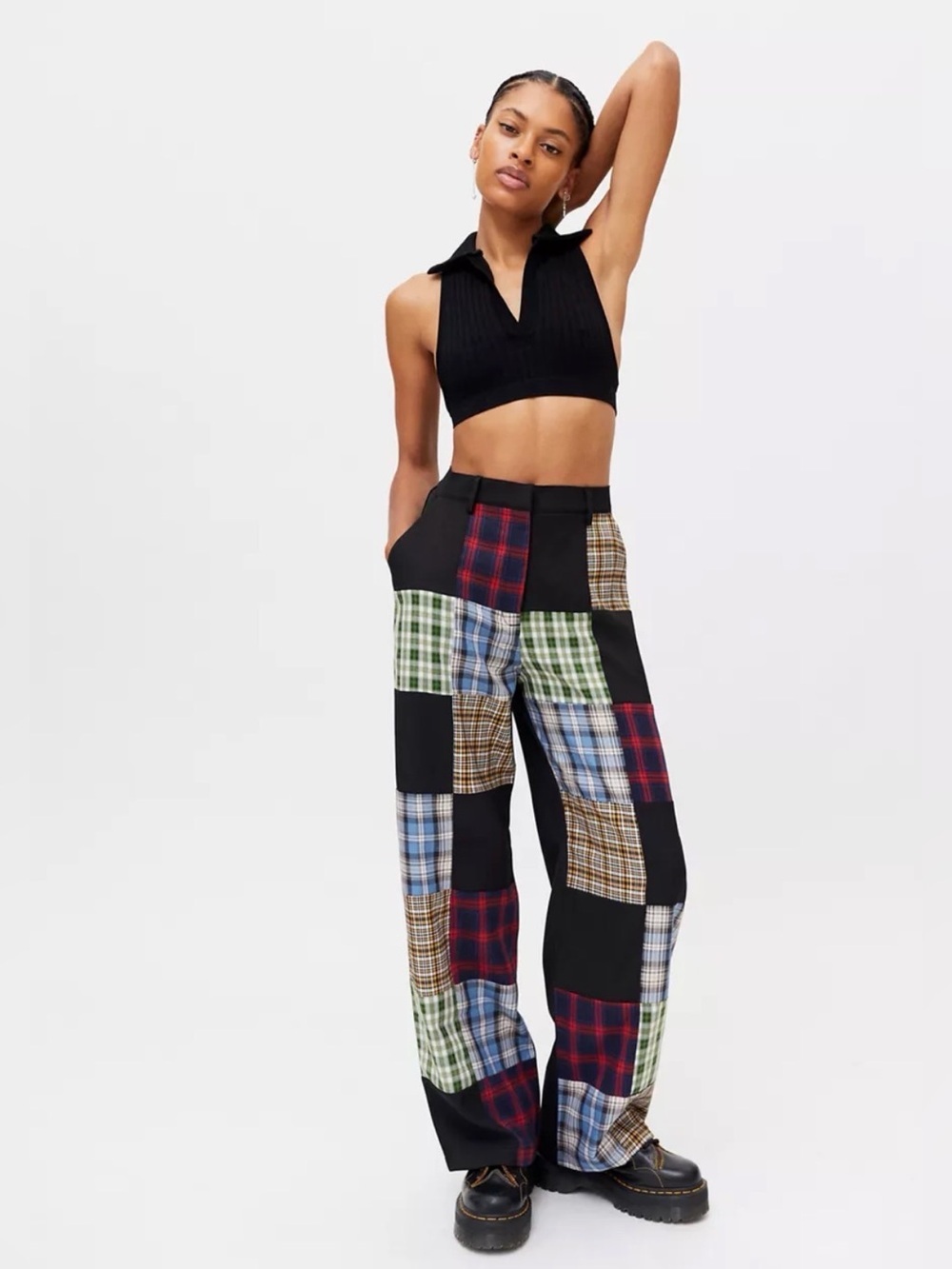 🆕The Ragged Priest - Error Patchwork High Rise Slouchy Straight Leg pant - Picture 2 of 15